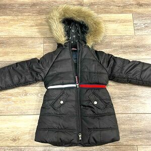 Tommy Hilfiger LIKE NEW toddler black winter coat, 3T, worn 1 time